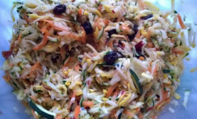 Zucchini Confetti Slaw closeup
